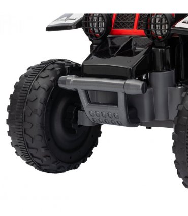 AIYAPLAY 6V Electric Quad Bike for Kids w/ Forward Backward, Black and Red