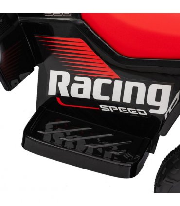 AIYAPLAY 6V Electric Quad Bike for Kids w/ Forward Backward, Black and Red