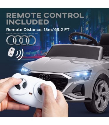 AIYAPLAY Audi Q8 e-tron Sportback Kids Electric Car w/ Remote - Grey