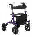 HOMCOM Rollator Walker with Seat, Backrest, Bag, All-terrain Wheels