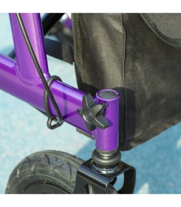 HOMCOM Rollator Walker with Seat, Backrest, Bag, All-terrain Wheels