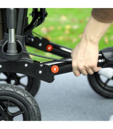HOMCOM Rollator Walker with Padded Seat, Backrest, All-terrain Wheels