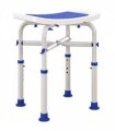 HOMCOM Adjustable Shower Stool with Foot Pads for Elderly Disabled Purple