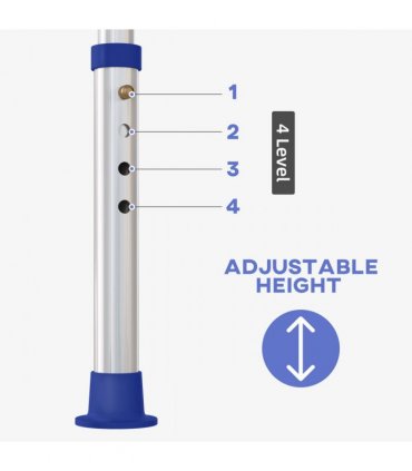 HOMCOM Adjustable Shower Stool with Foot Pads for Elderly Disabled Purple