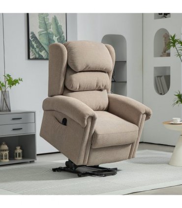 HOMCOM Power Lift Recliner Chair for Elderly with Remote Control, Khaki