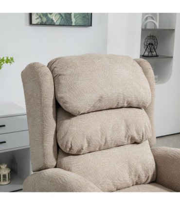 HOMCOM Power Lift Recliner Chair for Elderly with Remote Control, Khaki