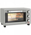 HOMCOM Mini Oven 21L Electric Grill w/ Adjustable Temp 1400W, Silver Tone