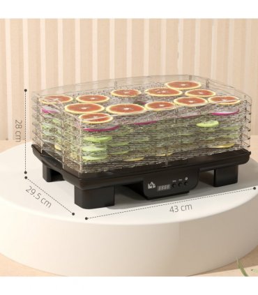 HOMCOM 6 Tray Food Dehydrator, Food Dryer Machine for Fruit Meat Vegetable