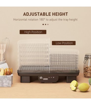 HOMCOM 6 Tray Food Dehydrator, Food Dryer Machine for Fruit Meat Vegetable