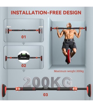 SPORTNOW Pull Up Bar Doorway from 96-130 cm (37.8"-51.2"), No Screws