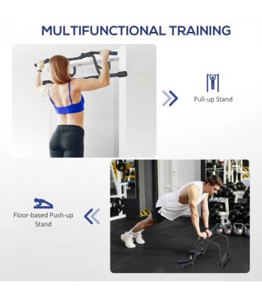 SPORTNOW Multi-Grip Pull Up Bar, Chin Up Bar Doorway with Non-Slip Grips