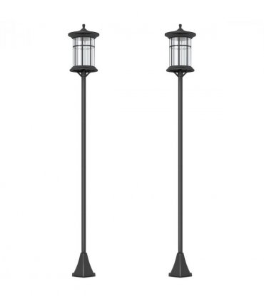 Outsunny LED Outdoor Solar Post Lights, Waterproof IP44, Cool White, 2 Pack