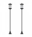 Outsunny LED Outdoor Solar Post Lights, Waterproof IP44, Cool White, 2 Pack