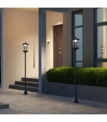 Outsunny LED Outdoor Solar Post Lights, Waterproof IP44, Cool White, 2 Pack