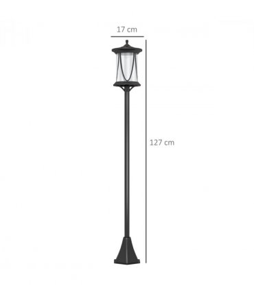 Outsunny 1.3 M LED Outdoor Street Light, Waterproof IP44, Cool White