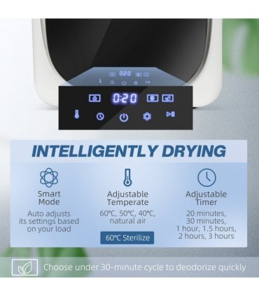 HOMCOM 4kg 800W Vented Tumble Dryer with Deodorize, Smart Mode