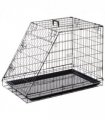 Pawhut Trapeze Collapsible Dog Pet Travel Box Cage Removable Tray 93Lx58Wx65H cm