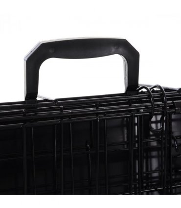 Pawhut Trapeze Collapsible Dog Pet Travel Box Cage Removable Tray 93Lx58Wx65H cm