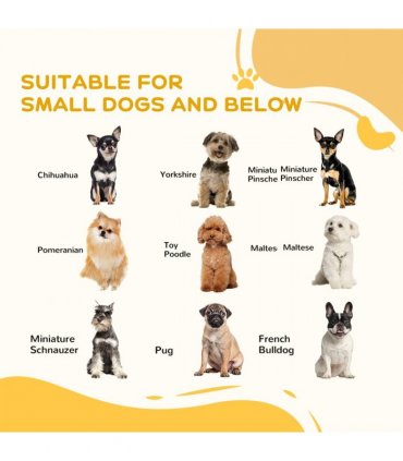 PawHut Foldable Wooden Pet Gate w/ 3 Panels 2 Support Feet for Small Dogs