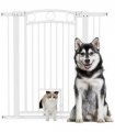 PawHut Stair Gate with Cat Door, Adjustable Width, 76-104cm and 106cm Tall