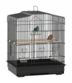 PawHut 59cm Large Bird Cage with Stand, Perches, Food Bowls, Swing, Black