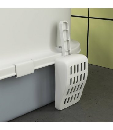 PawHut Cat Litter Box, Hooded Cat Litter Tray with Lid, Scoop, Grey