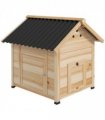 PawHut Wooden Duck House, Poultry Coop with Double Doors, Openable Roof