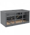 PawHut Wooden Hamster Cage, Exercise Play House Pen with Tray, Openable Top
