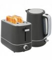 HOMCOM 1.7L 3000W Fast Boil Electric Kettle and 2 Slice Toaster Set, Grey