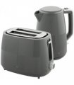 HOMCOM 1.7L Fast Boil Electric Kettle and 2 Slice Water Toaster Set, Grey