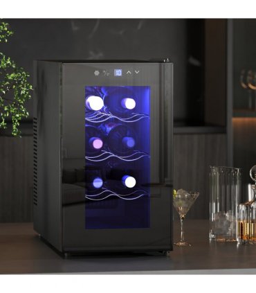 HOMCOM Freestanding Wine Cooler Fridge with 8 Bottle, 21 Litre Capacity