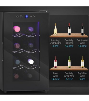 HOMCOM Freestanding Wine Cooler Fridge with 8 Bottle, 21 Litre Capacity