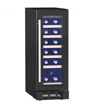 HOMCOM Freestanding / Built-in Wine Cooler Fridge, 19 Bottle, Black