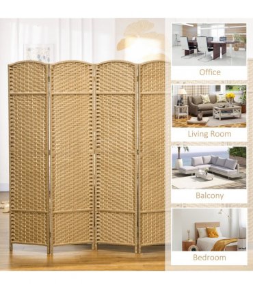 HOMCOM 6 Panel Folding Room Divider, Privacy Screen, 240 x 170cm