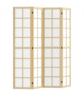 HOMCOM Indoor Room Partition, 4 Panel Folding Room Divider, 160 x 170cm