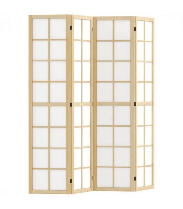 HOMCOM Indoor Room Partition, 4 Panel Folding Room Divider, 160 x 170cm