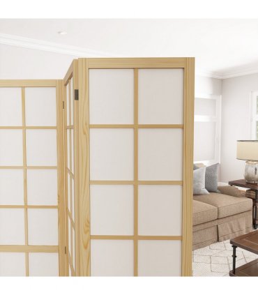 HOMCOM Indoor Room Partition, 4 Panel Folding Room Divider, 160 x 170cm