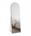 HOMCOM Floor Mirror Wall Mount Leaning Standing Mirror 50 x 150cm Black