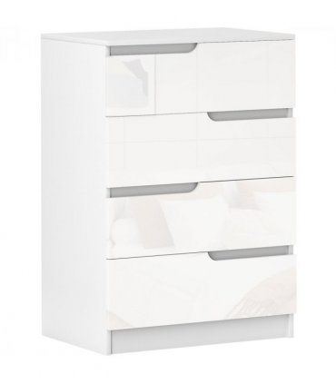 HOMCOM 4 Drawer Chest of Drawers for Bedroom, 60 x 40 x 85cm, White