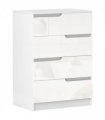 HOMCOM 4 Drawer Chest of Drawers for Bedroom, 60 x 40 x 85cm, White