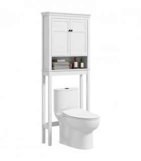 HOMCOM Over Toilet Storage Unit 3-Tier Freestanding Washing Machine Cabinet