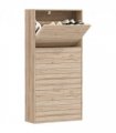 HOMCOM Slim Shoe Storage Cabinet with 3 Flip Drawers for 12 Pair of Shoes