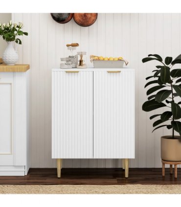 HOMCOM Sideboard Buffet Cabinet with Adjustable Shelf, White