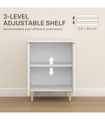 HOMCOM Sideboard Buffet Cabinet with Adjustable Shelf, White