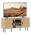 HOMCOM TV Unit for Living Room, TV Stand, Oak Tone