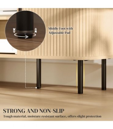 HOMCOM TV Unit for Living Room, TV Stand, Oak Tone