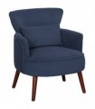 HOMCOM Armchair with Padded Seat and Backrest for Living Room, Blue