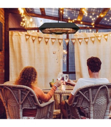 Outsunny 2000W Patio Electric Hanging Ceiling Heater Halogen Remote Aluminium