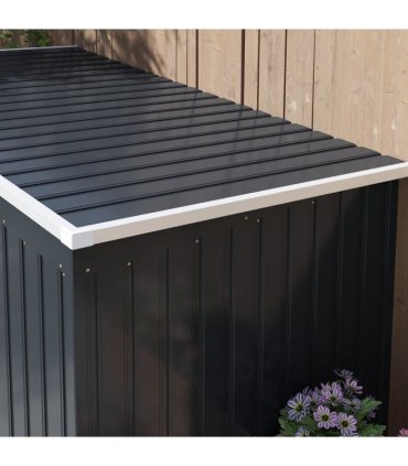 Outsunny 7 x 4ft Metal Garden Storage Shed w/ Double Door Dark Grey