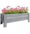 Outsunny Wooden Garden Raised Bed Planter Grow Containers Pot, 100x36.5x36cm